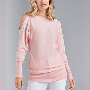 Venus Embellished Cold Shoulder Sweater (Size M)